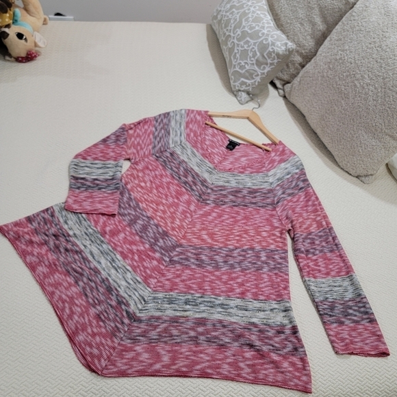 ND New Direction Tunic style Long Sweater Sparkly Metallic Size XL - Picture 8 of 16